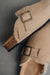 close up on heatons branding and metal buckle as well as the cork soul