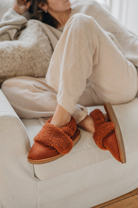 Women's Sheepskin Slipper | LILI (Soft Sole, Elasticated Strap)