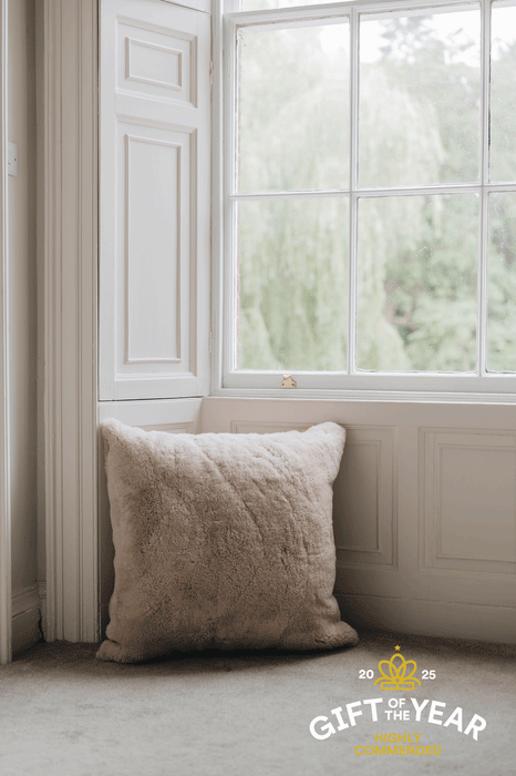 Large floor Cushion made from sheepskin on both sides. 