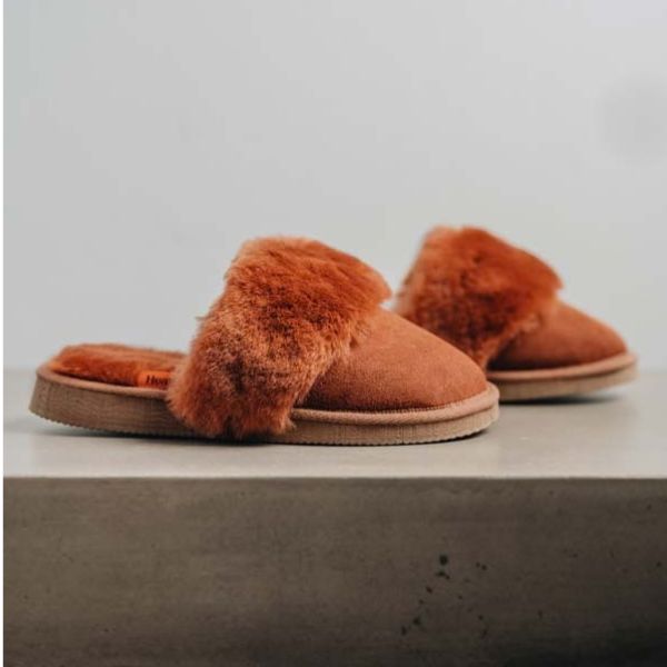 gwen in stone sheepskin slip on slipper by westmorland sheepskins