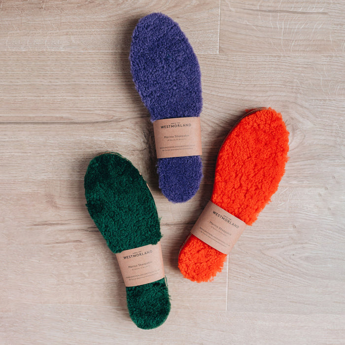 Sheepskin insoles for wellington boots and slippers