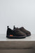 Dark brown coloured ankle-high men’s sheepskin slipper - Hetty profile view