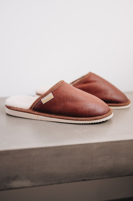 Soft Genuine SHeepskin Mule Slippers for Men