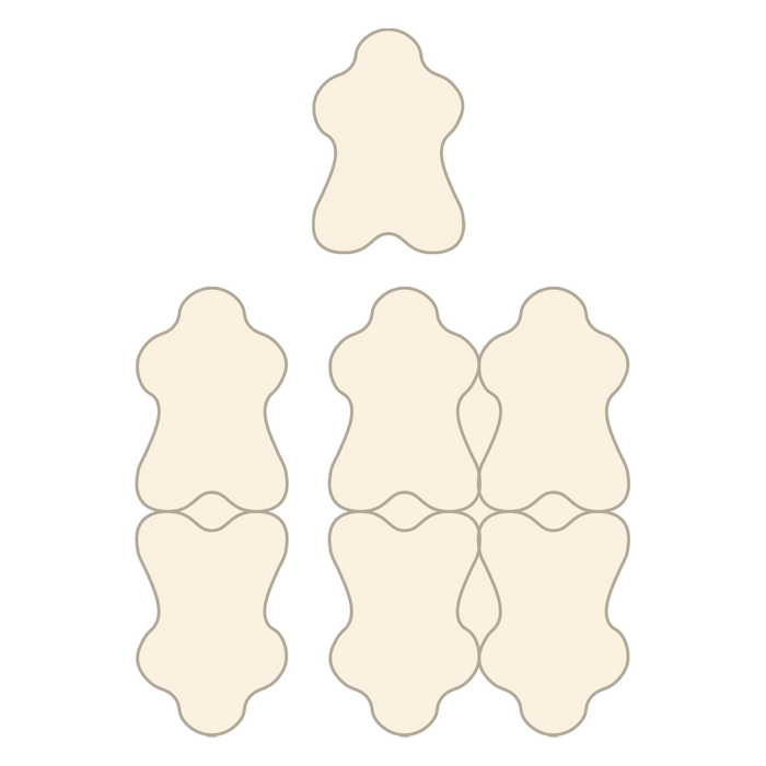 Templates of Icelandic sheepskin rugs
