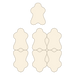 Templates of Icelandic sheepskin rugs