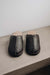 Top side view of the nappa coffee coloured women's sheepskin mule slipper called Willow.