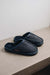 Nappa denim covered loafer style sheepskin slipper - Willow profile view